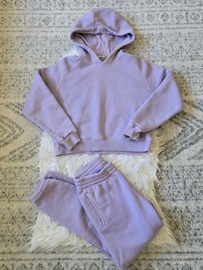 Outdoor Voices Lilac Purple Nimbus Hoodie and Sweatpants Set